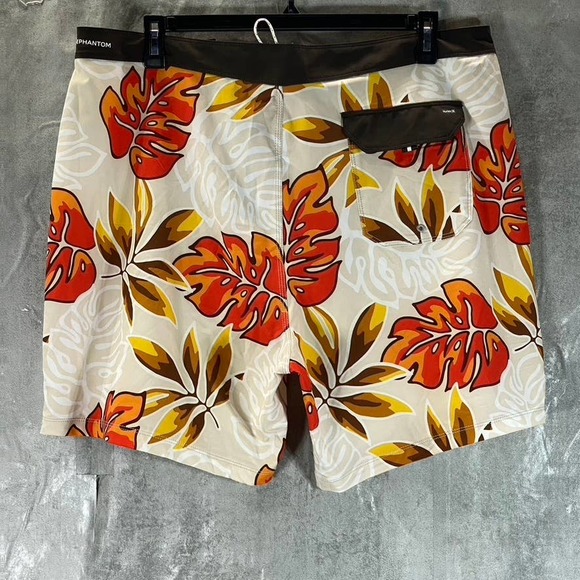 Hurley Men's Barely Bone Printed Phantom Classic Pull-On Board Shorts SZ 40 - Picture 2 of 13